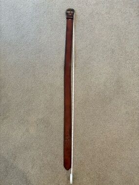 Fossil Full Grain Leather brown belt Size 38 -1.75”